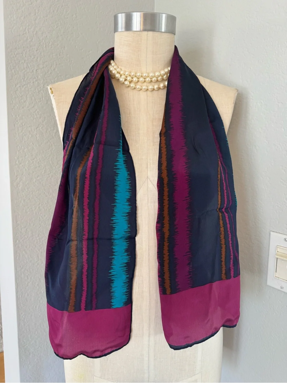 Evan Picone Scarf Likely Silk 50”x10”